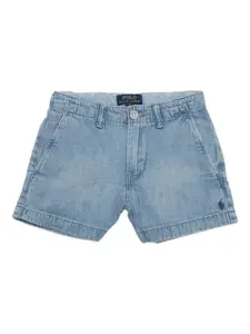 Джинсовые шорты с логотипом Polo Pony POLO RALPH LAUREN KIDS, синий
