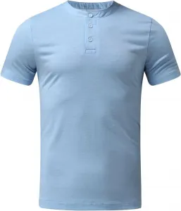 Мужская футболка хенли с коротким рукавом slim fit QUNPIU