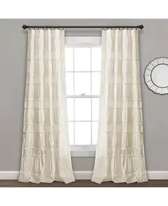 Оконные шторы с оборками Nova Lush Decor, ivory