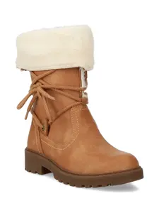Ботинки с манжетами из искусственного меха Geox, коричневый