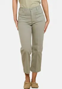 Укороченные джинсы с широкими расклешенными штанинами Lolaliza, Khaki Faded