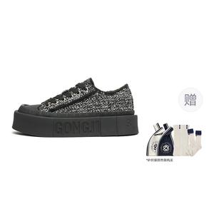 Кроссовки для скейтбординга Square Inches, женские, средний верх, черные GONGJI, Black (Giveaway)