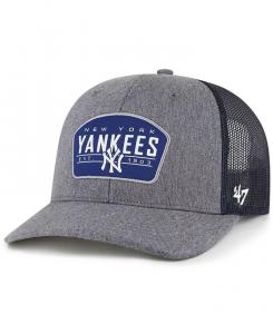 Мужская темно-серая кепка New York Yankees Slate Trucker Snapback '47 Brand