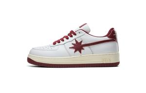 Антискользящие и износостойкие дышащие низкие кеды для скейтбординга унисекс белый красный Starwalk Soldier, темно-красный