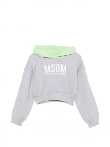 Толстовка с капюшоном Msgm Kids, серый
