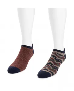 Мужские носки No Show из шерсти (2 пары Muk Luks, коричневый