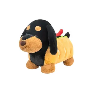 Милые плюшевые куклы косоглазые хот-доги высотой 40см OU DI PIG, черный