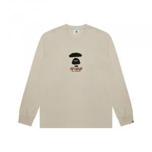 Футболка A Bathing APE с логотипом Moonface Aape, серый