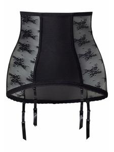 PETITE FLEUR GOLD Черный пояс для чулок