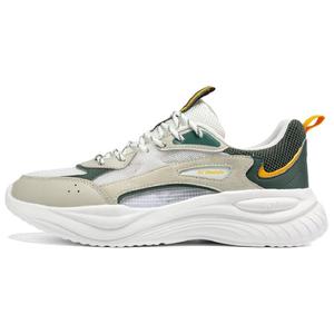 361° Амортизирующие, дышащие, легкие, низкие повседневные туфли, мужские, белые, зеленые