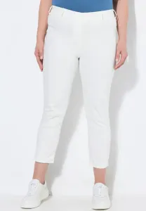 Укороченные джинсы облегающего кроя Ulla Popken, White Denim