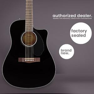 Акустическая гитара Fender CD60SCE - Dreadnought Acoustic Electric Guitar - Black