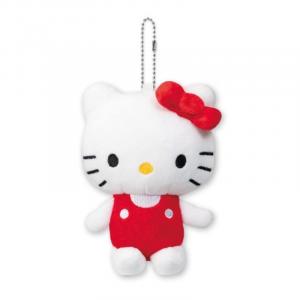 Кукла 50th Anniversary Limited Hello Kitty, плюшевый кулон, высота 14 см Sanrio, красный (new version without cloth logo)