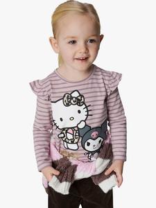 Детский топ с длинным рукавом Hello Kitty в полоску NAME IT, Burnished Lilac