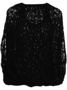 Jil Sander блузка с кружевной вышивкой, черный