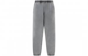 Постиранные хлопковые спортивные штаны Acne Studios, светло-серый