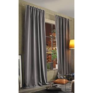 Штора Home Basics mit Kräuselband Acustico, 160 см, серый