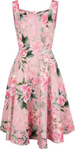 Платье средней длины H&R London Nellie Floral Swing Dress, розовый/светло-зеленый