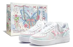 XTEP Кроссовки Air Force One с антискользящей амортизацией и износостойкостью для скейтбординга, женские, синие, розовые