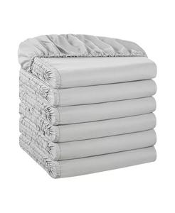 [T] Простыни из микрофибры Arkwright в большом количестве — (6 шт.) нитки с цветовой маркировкой. Предметы первой необходимости для постельных принадлежностей для хозяев отелей, мотелей или сдаваемых в аренду объектов недвижимости, варианты цвета, King A