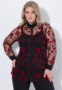 Блуза MIAMODA Button-down blouse, Black