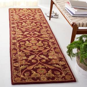 Ковер-дорожка SAFAVIEH, 69 x 305 см, Antiquity Collection Wine / Gold AT51A ручной работы традиционный восточный премиальный шерстяной