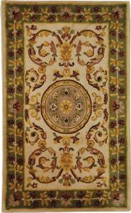 Классическая коллекция SAFAVIEH круглый ковер 244 x 244 см Ivory / Green CL840B ручной работы традиционный восточный премиальная шерсть