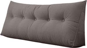 Generic Подушка-валик для изголовья кровати с несъемным чехлом Grey