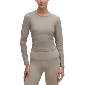 Футболка All It Take Ribbed Nulu для женщин Lululemon, warm коричневый серый/wshg