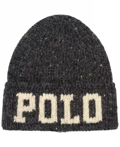 Мужская трикотажная твидовая шапка-поло Polo Ralph Lauren, серый