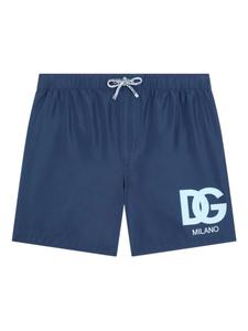 Dolce & Gabbana Kids плавки-шорты с логотипом, синий