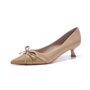 Женские туфли на тонком каблуке и высоком каблуке TATAYA, Apricot