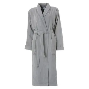 Халат Pure Unisex 1 шт., длинный рукав, накладные карманы Seahorse, светло-серый