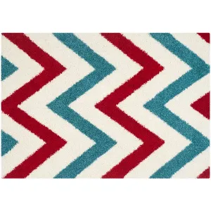 Детский ворсистый коврик с шевронными полосками Safavieh, 92x153 см
