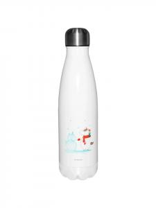 Mr. & Mrs. Panda Термос с единорогом и снеговиком, без надписи, белый