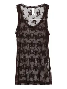 Майка без рукавов с цветочной вышивкой IMPERIAL, коричневый