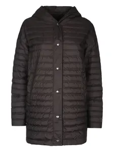 Стеганое пальто с капюшоном Add, черный