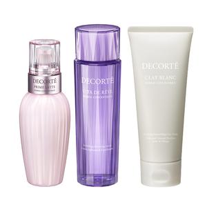 Daike набор для ухода за кожей с растительным экстрактом авокадо, средство от акне, увлажняющий очищающий гель для контроля жирности, комплект из трех предметов DECORTE