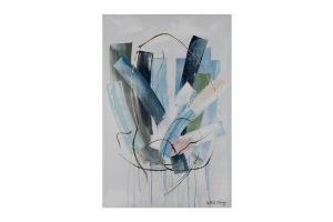 Акриловая картина ручной работы KUNSTLOFT Crystal World цвет blau/grau