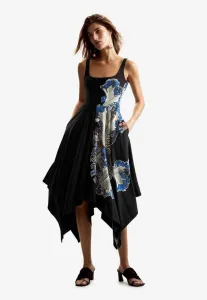 Асимметричное повседневное платье с бретелями Desigual, Black