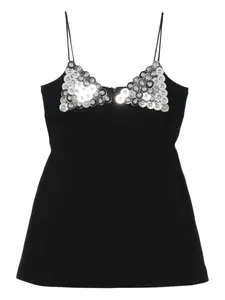 Декорированное платье мини David Koma, черный