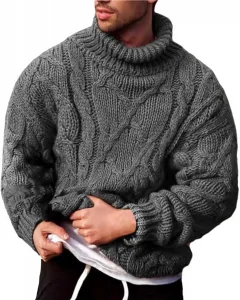 Свитер для мужчин классический теплый водолазка