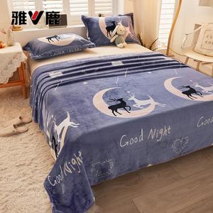 Yalu Простыня 150х200 см из флисового велюра, утепленная, цвет Starry Deer