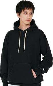 Мужская толстовка Champion C3-C110 с длинным рукавом, 100% хлопок, 283 г, флисовая подкладка, логотип One-Point, вышивка, обратное плетение, черный