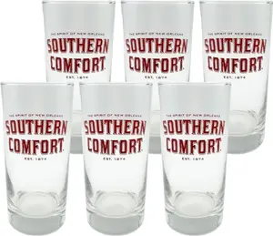 Набор стаканов Southern Comfort из 6 предметов: 6 больших стаканов для напитков, не калиброванные Mixcompany