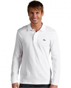 Поло Lacoste Long Sleeve Classic Pique Shirt, белый