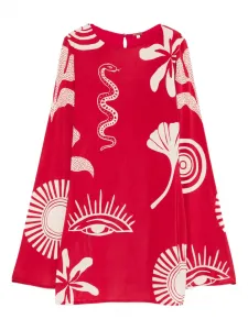 Мини-платье Misha с длинными рукавами Cala De La Cruz, красный