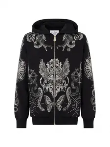 Толстовка с длинными рукавами и застежкой-молнией Philipp Plein, черный