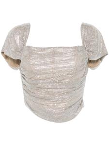 Топ, украшенный кристаллами Giuseppe Di Morabito, нейтральный цвет