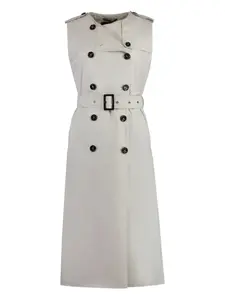 Двубортный тренчкот без рукавов Aurelia Moorer, белый